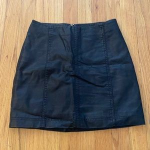 Free people leather skirt